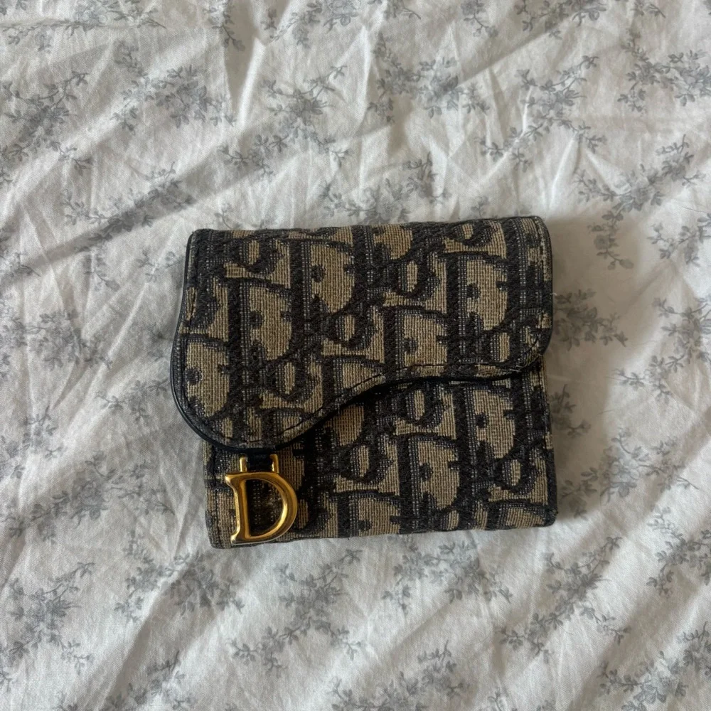 Dior Saddle Canvas Tri-Fold Wallet